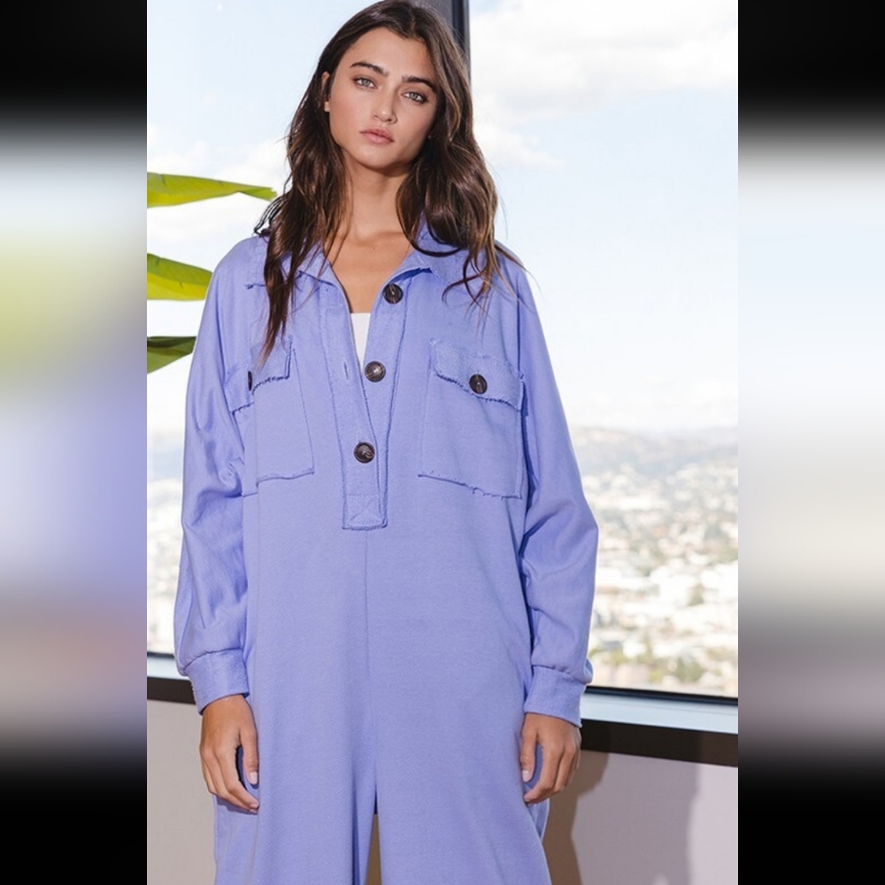 BUCKETLIST Lavender Jumpsuit NWT - Picture 3 of 15
